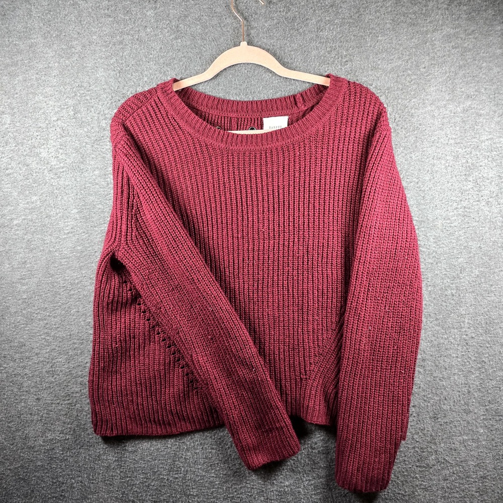 Harper Heritage Sweater Women's Small Red Knit Vented‎ Outdoors